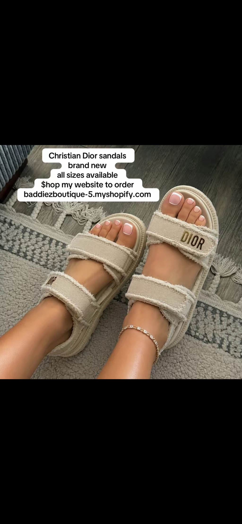 Dior Beige Strap Sandals