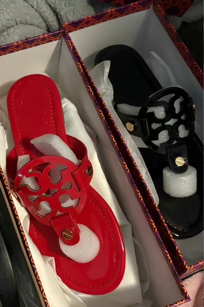 TB Glossy Red Sandals