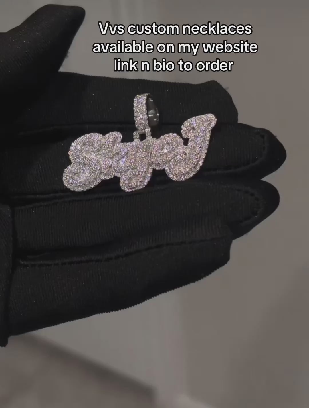 Vvs diamond custom name necklace