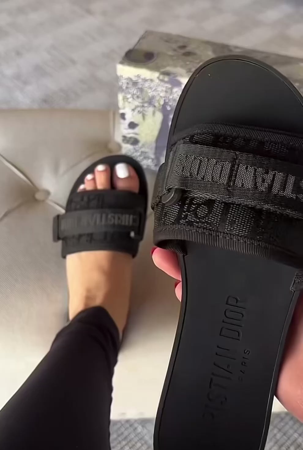 Christian Dior Black Sandals